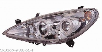 Angel Eye farovi PEUGEOT 307 Hrom,crni 01-06 + MOTOR
